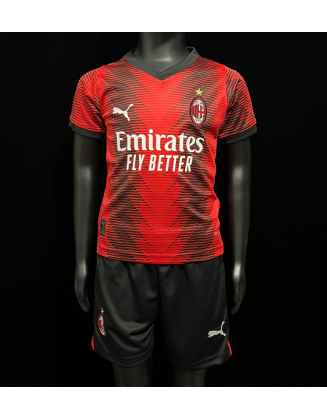 23/24 AC Milan Home Football Shirt For Kids